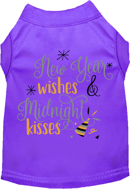 Purple Midnight Kisses pet shirt with festive design