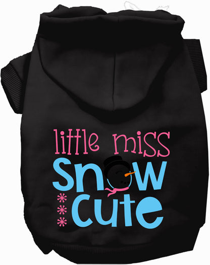 Dark gray Little Miss Snow Cute pet hoodie