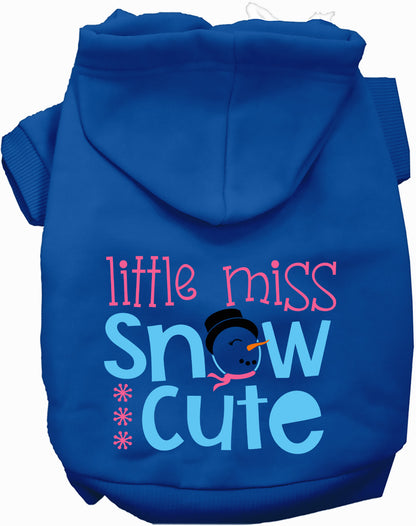 Blue Little Miss Snow Cute pet hoodie