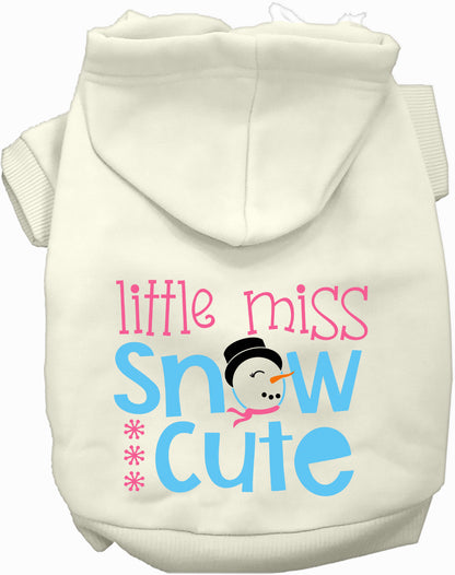 White Little Miss Snow Cute pet hoodie