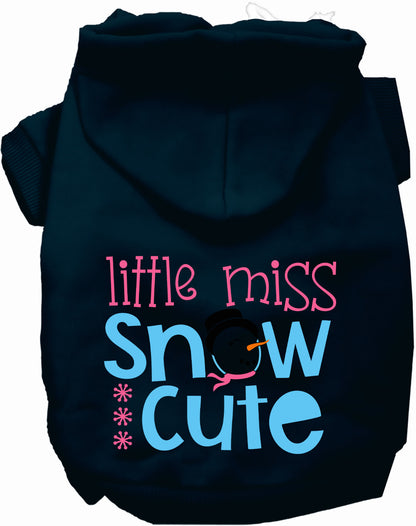 Black Little Miss Snow Cute pet hoodie