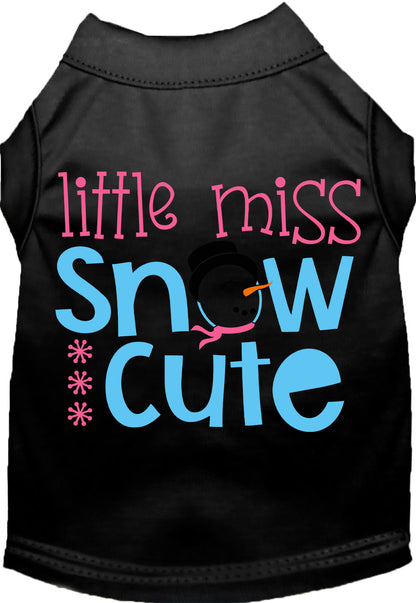 Black Little Miss Snow Cute pet shirt