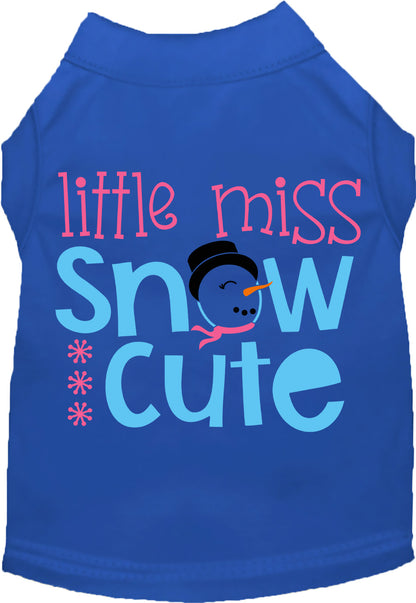 Blue Little Miss Snow Cute pet shirt