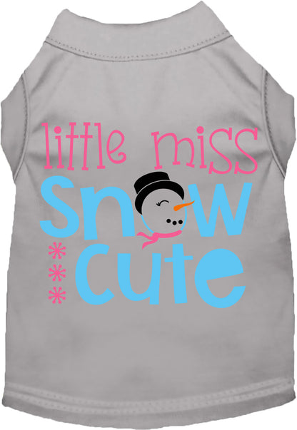 Gray Little Miss Snow Cute pet shirt