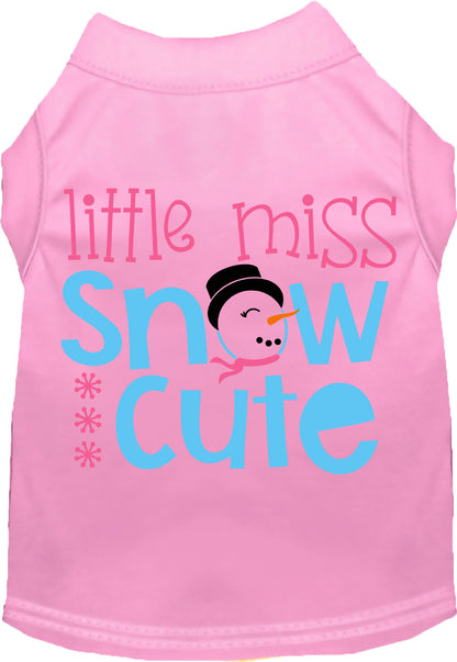 Pink Little Miss Snow Cute pet shirt