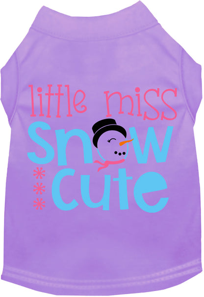 Light purple Little Miss Snow Cute pet shirt