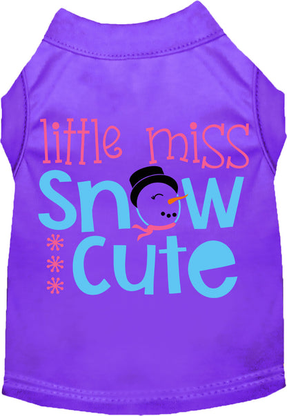 Purple Little Miss Snow Cute pet shirt