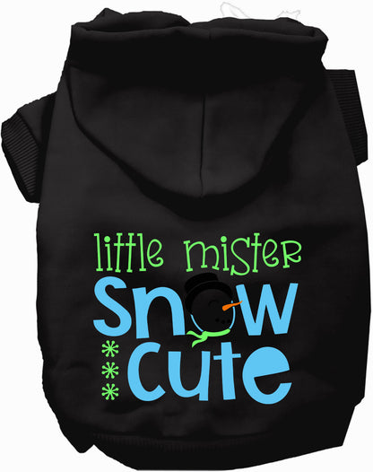 Black Little Mister Snow Cute Pet Hoodie