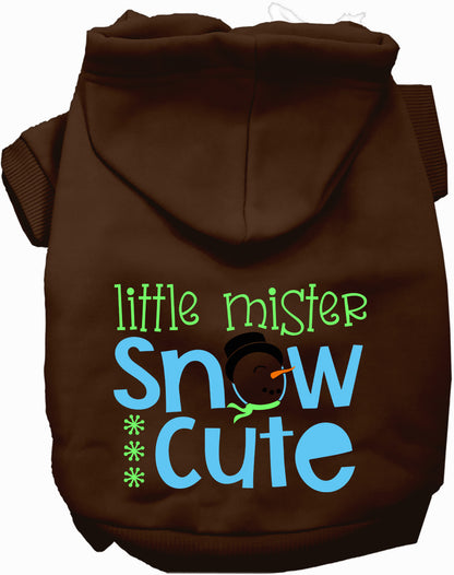 Brown Little Mister Snow Cute Pet Hoodie