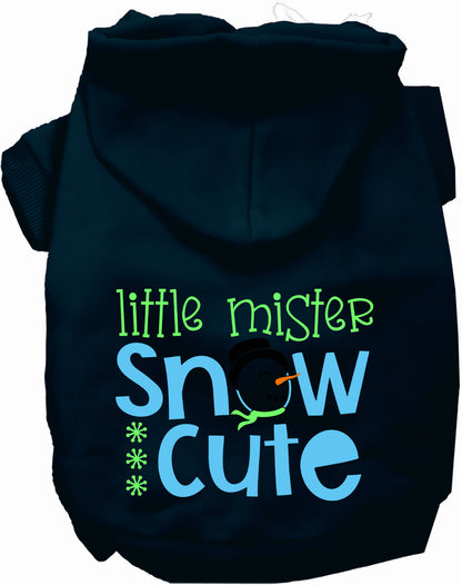 Navy Little Mister Snow Cute Pet Hoodie