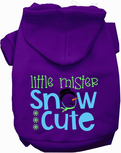 Purple Little Mister Snow Cute Pet Hoodie