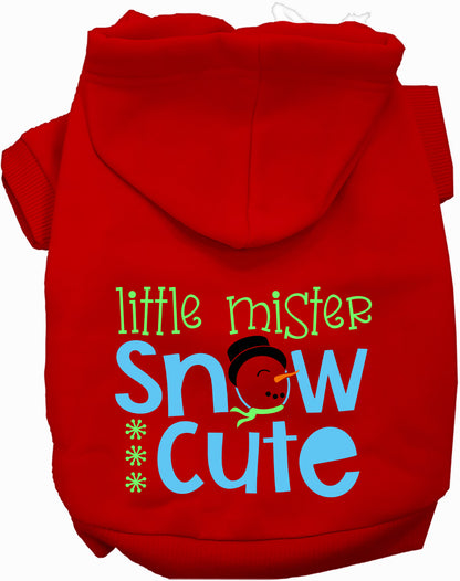 Red Little Mister Snow Cute Pet Hoodie