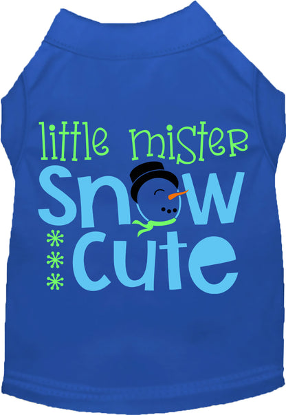 Blue Little Mister Snow Cute pet shirt