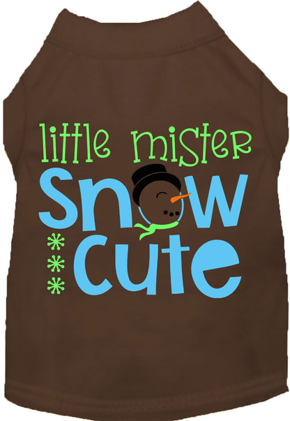 Brown Little Mister Snow Cute pet shirt