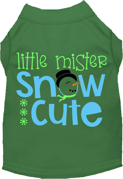 Green Little Mister Snow Cute pet shirt