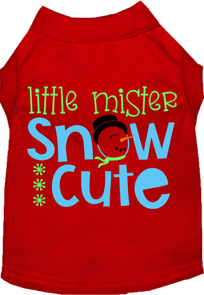 Red Little Mister Snow Cute pet shirt