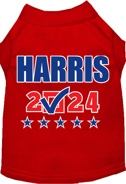 Red Harris Checkbox Pet Shirt 2024 design