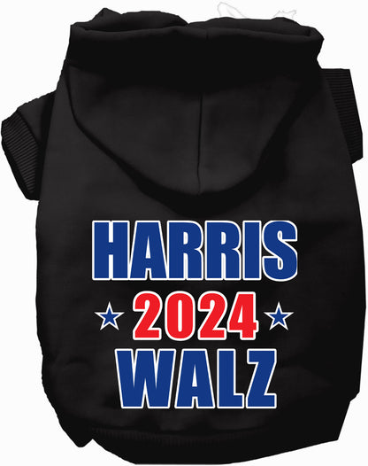 Black Harris Walz 2024 pet hoodie