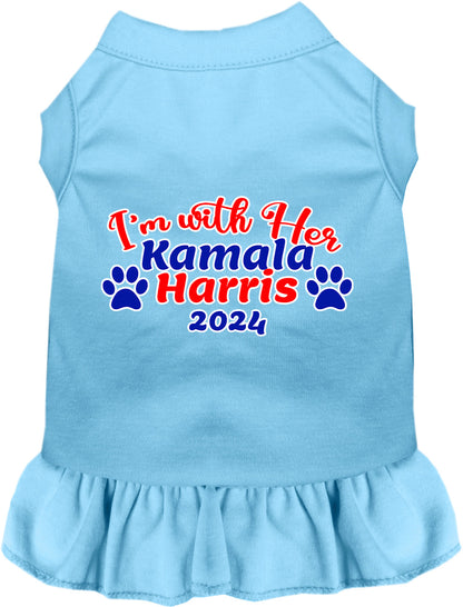 Light blue I'm With Her Harris 2024 pet dress