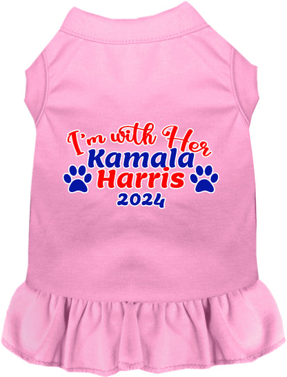 Light pink I'm With Her Harris 2024 pet dress