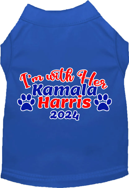 Blue I'm With Her Harris 2024 pet shirt