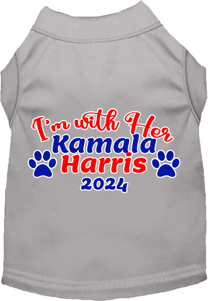 Gray I'm With Her Harris 2024 pet shirt