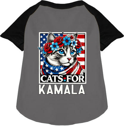 Cats for Kamala Pet Raglan Shirt