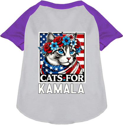 Cats for Kamala Pet Raglan Shirt