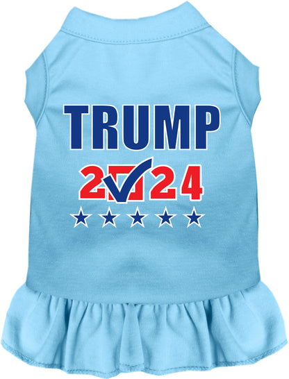 Blue Trump 2024 pet dress with matching skirt