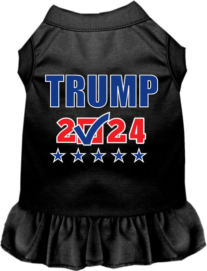 Black Trump 2024 pet dress with black skirt