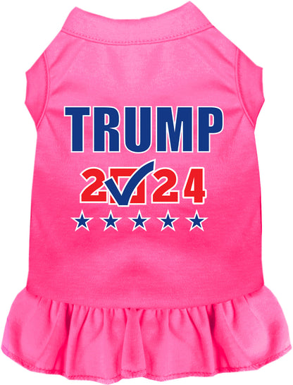 Pink Trump 2024 pet dress with matching skirt