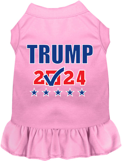 Light pink Trump 2024 pet dress with matching skirt