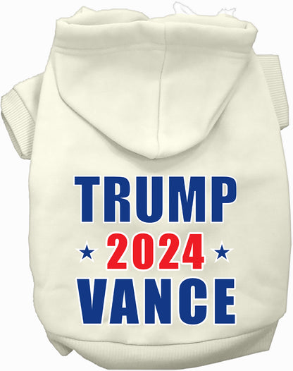 White Trump Vance 2024 pet hoodie