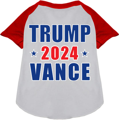 Red-sleeve Trump Vance 2024 pet raglan shirt