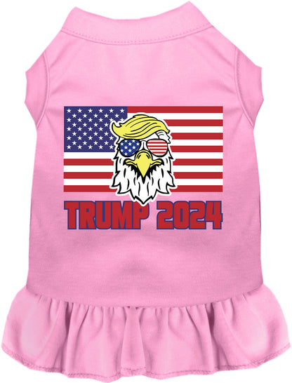 Light pink Trump Eagle 2024 pet dress with skirt