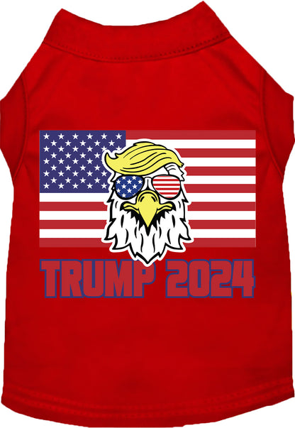 Red Trump Eagle 2024 pet shirt with flag design