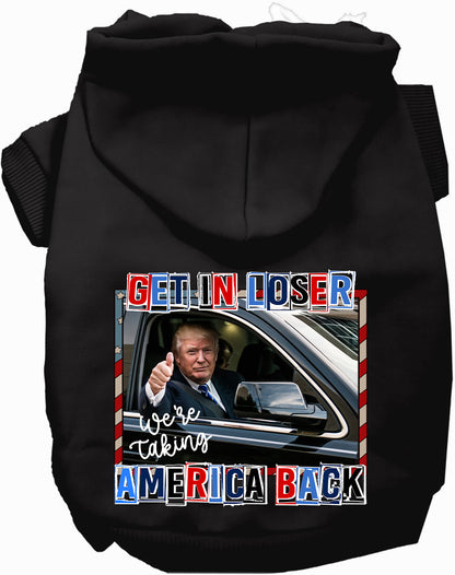 Black Trump Taking Back America pet hoodie