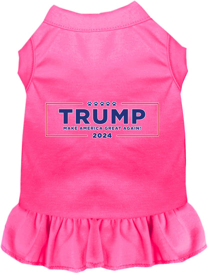 Pink Trump Make America Great pet dress