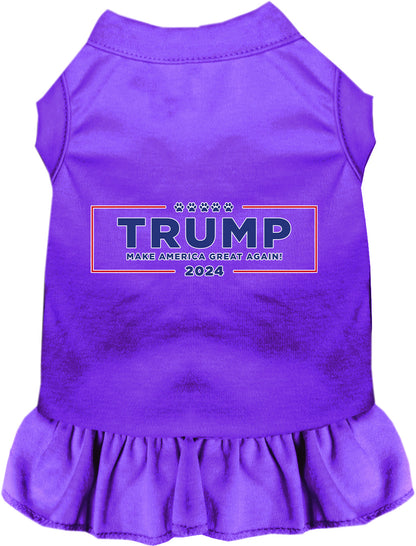 Purple Trump Make America Great pet dress