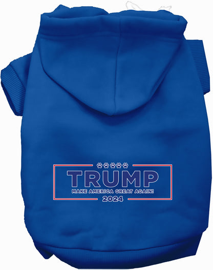 Blue Trump Make America Great pet hoodie