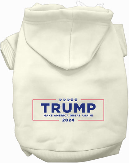 White Trump Make America Great pet hoodie