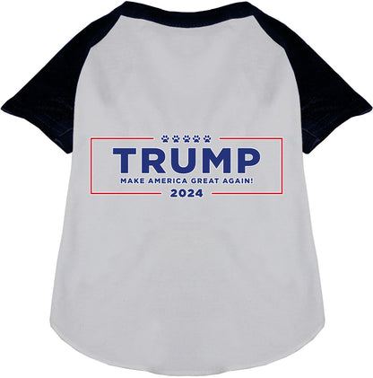 Black Trump Make America Great pet raglan shirt