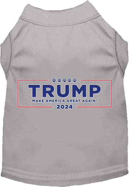 Gray Trump Make America Great Pet Shirt 2024