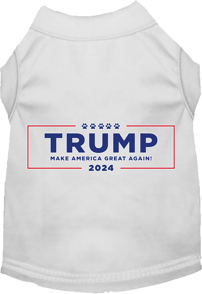 White Trump Make America Great Pet Shirt 2024