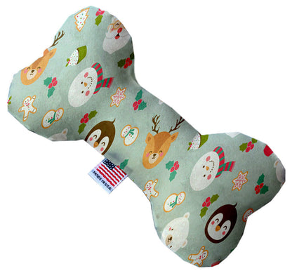 Pet and Dog Plush Heart or Bone Toy, "Santa Group" (Available in different sizes, and 8 different pattern options!)