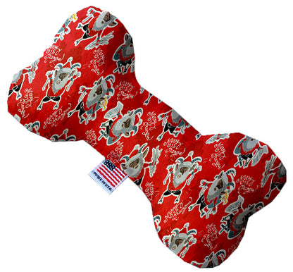 Pet and Dog Plush Heart or Bone Toy, "Santa Group" (Available in different sizes, and 8 different pattern options!)