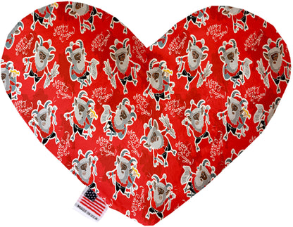 Pet and Dog Plush Heart or Bone Toy, "Santa Group" (Available in different sizes, and 8 different pattern options!)