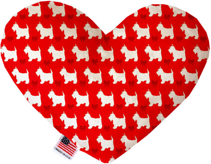 Lona para mascotas y perros o juguete de peluche con forma de corazón o hueso, "Westie World Group" (¡Disponible en diferentes tamaños y 4 opciones de patrones diferentes!)