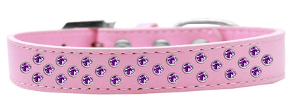 Collar de moda para perros, cachorros y mascotas, "Roscos de cristal morado"