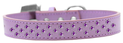 Collar de moda para perros, cachorros y mascotas, "Roscos de cristal morado"